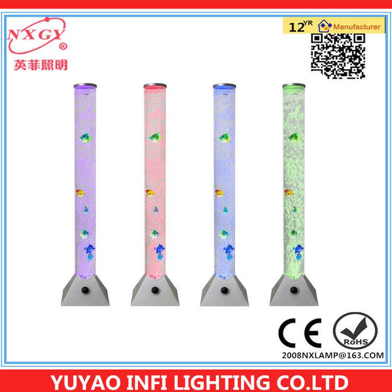 直供rgb路引led水泡鱼灯落地式水柱灯1米led七彩海洋鱼变色
