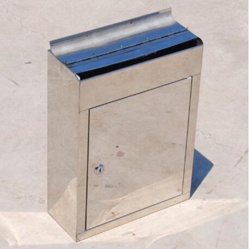 挂式信报箱信件收件箱镜面挂式大号不锈钢箱可印logo建议箱现货