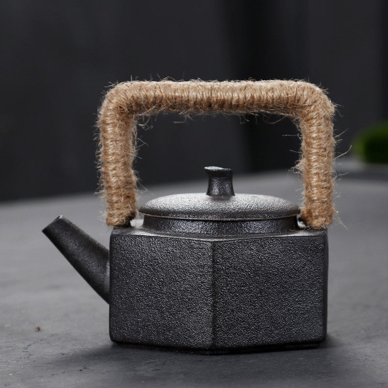 复古温功夫茶具套装陶瓷家用茶中式恒温炉蜡烛底座加热茶壶小套组