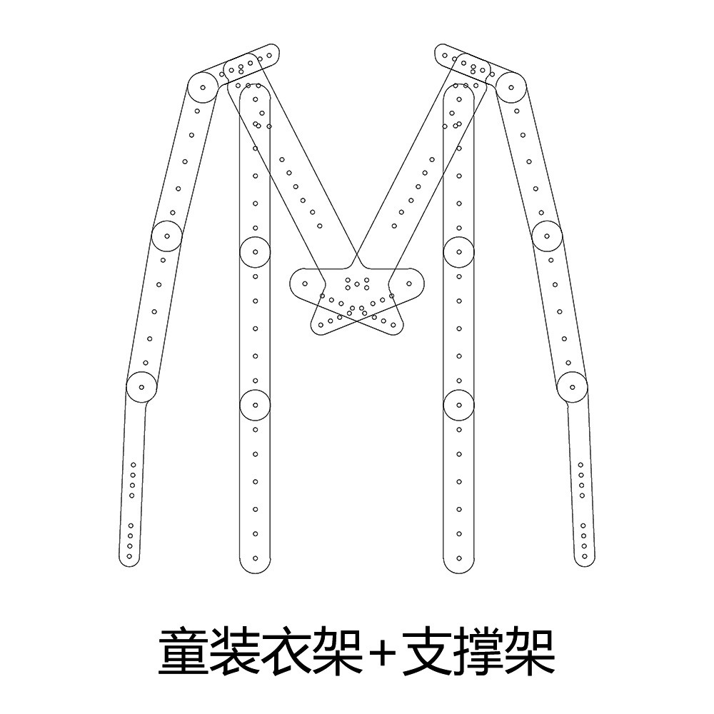 白底图拍摄道具挂拍托架背景衣架衣架隐形透明亚克力童装服装