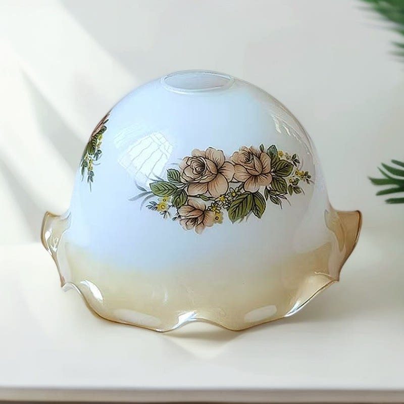 灯罩外壳替换磨砂玻璃E27螺口卧室壁灯台灯防刺眼DIY灯罩吊灯配件