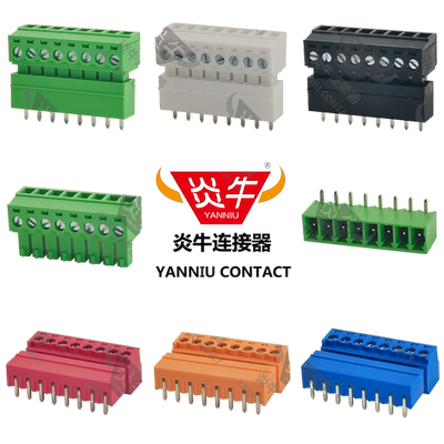 炎牛3.81mm插拔式PCB接线端子YN15EDGK/KF2EDGK/R/V凤凰MC1.5ST