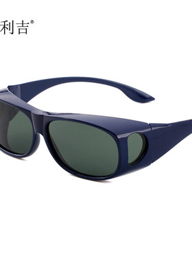 跨境欧美男女护目偏光太阳镜男运动钓鱼眼镜驾驶近视套镜开车墨镜