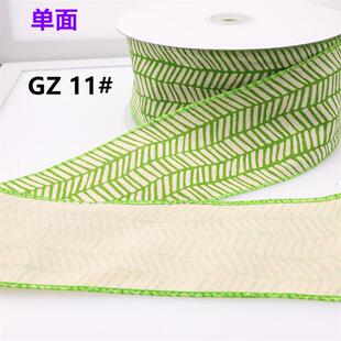 ribbon黑白红格子带装饰铁丝圣诞两边织带手工蝴蝶结材料