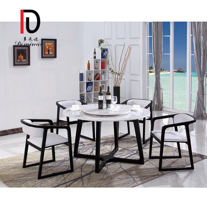 北欧实木休闲扶手软垫靠背椅 咖啡厅西餐厅现代简约酒店桌椅