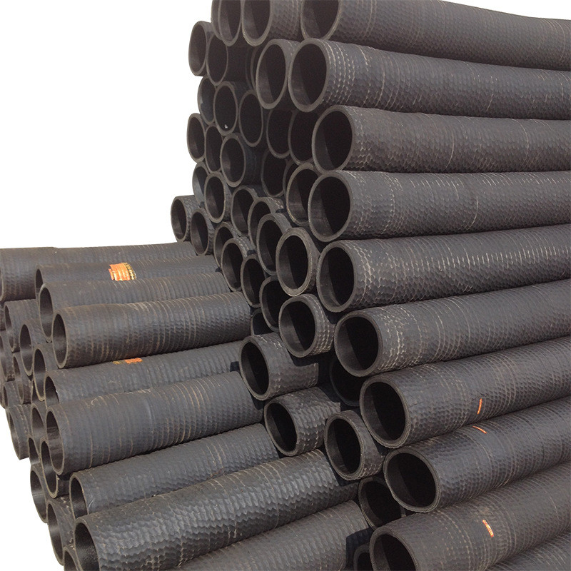 黑色钢丝骨架缠绕胶管农业灌溉加厚橡胶长管钢丝柔软轻便橡胶管
