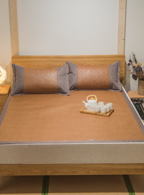 源头厂家床上用品印尼藤席双面席凉席三件套竹席空调席冰丝席系列