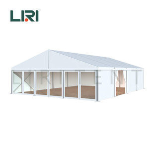 篷房人字顶户外遮阳帐篷白色铝合金小型楼顶搭建活动蓬房丽日出售