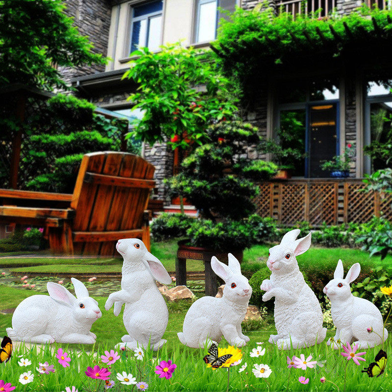 户外花园林玻璃钢动物雕塑仿真小白兔子摆件幼儿园景观草坪装饰品,家居饰品,装饰摆件,淘宝优惠券,粉丝福利购,淘宝优惠卷