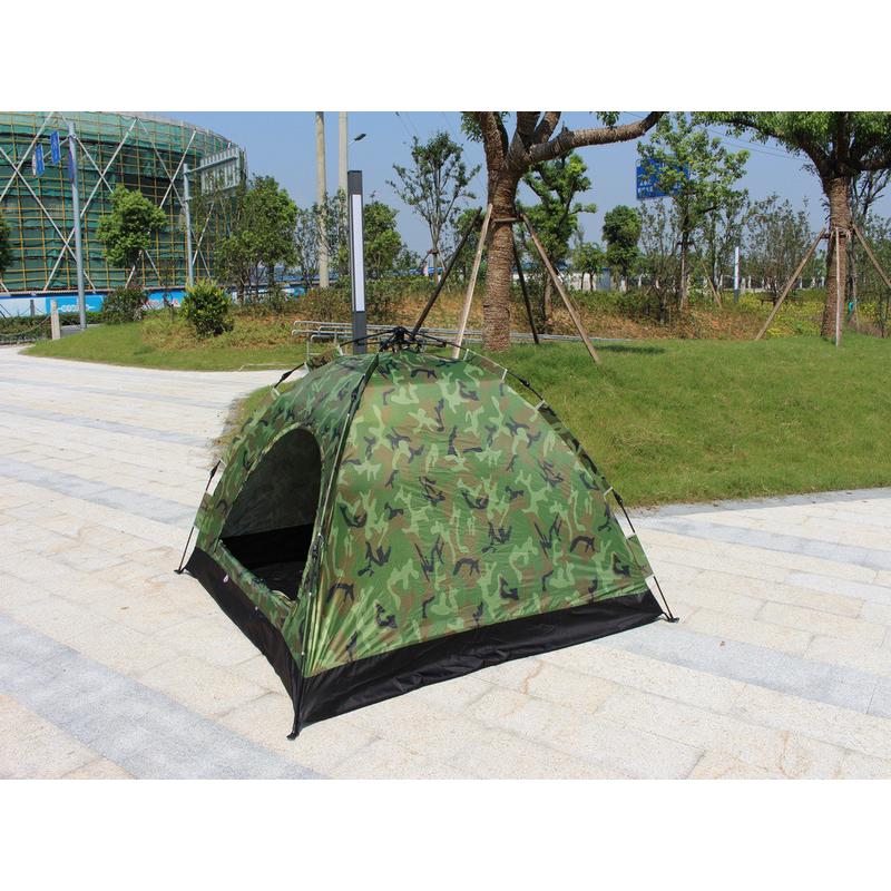户外帐篷休闲拉绳3/4人帐篷全自动帐篷户外露营野营沙滩帐篷