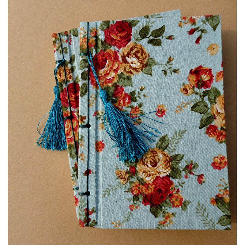 岁月坊复古手工线装布面本 中国风田园系列布艺本A5款月光蓝牡丹,文具电教/文化用品/商务用品,手帐/日程本/计划本,淘宝优惠券,粉丝福利购,淘宝优惠卷