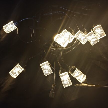 新款灯串户外防水led吊式常亮露营装饰灯气泡花园庭院跑马灯