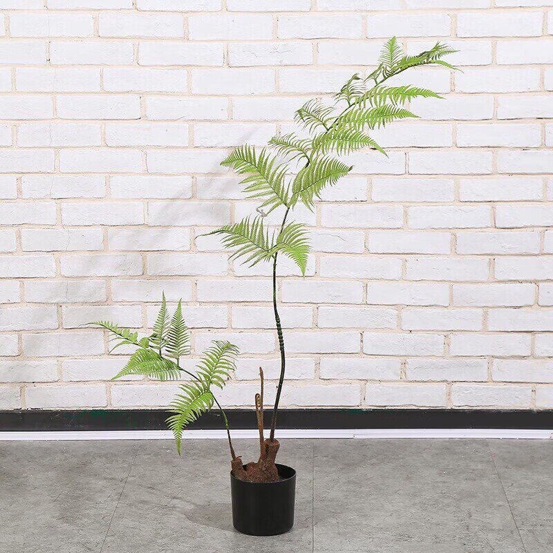 北欧植物盆栽仿真花卉绿植批发蕨叶大型盆景室内落地假树装饰摆件
