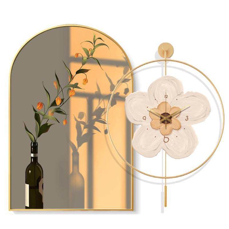 奶油风餐厅装饰画沙发背景墙画高级感饭厅餐桌挂钟表客厅轻奢挂画,家居饰品,现代装饰画,淘宝优惠券,粉丝福利购,淘宝优惠卷