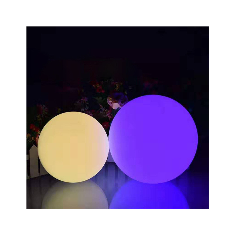 led发光圆球灯度假村沙滩小夜灯球七彩防水透明球水上波球形灯