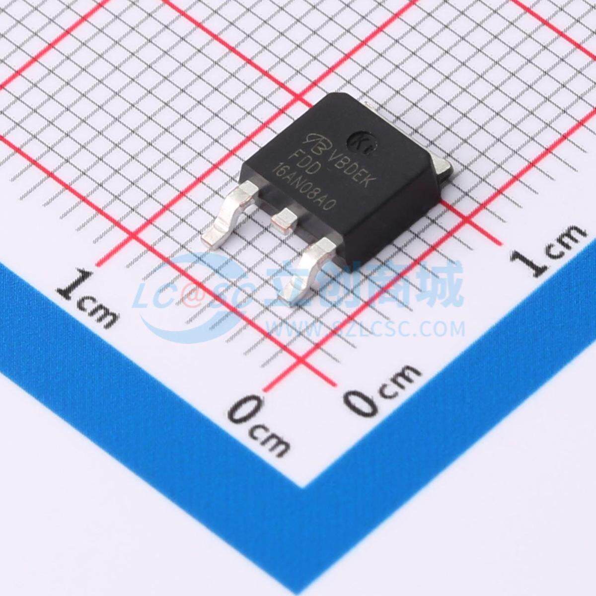 场效应管MOS FDD16AN08A0-VB TO-252 100V 45A VBsemi微碧