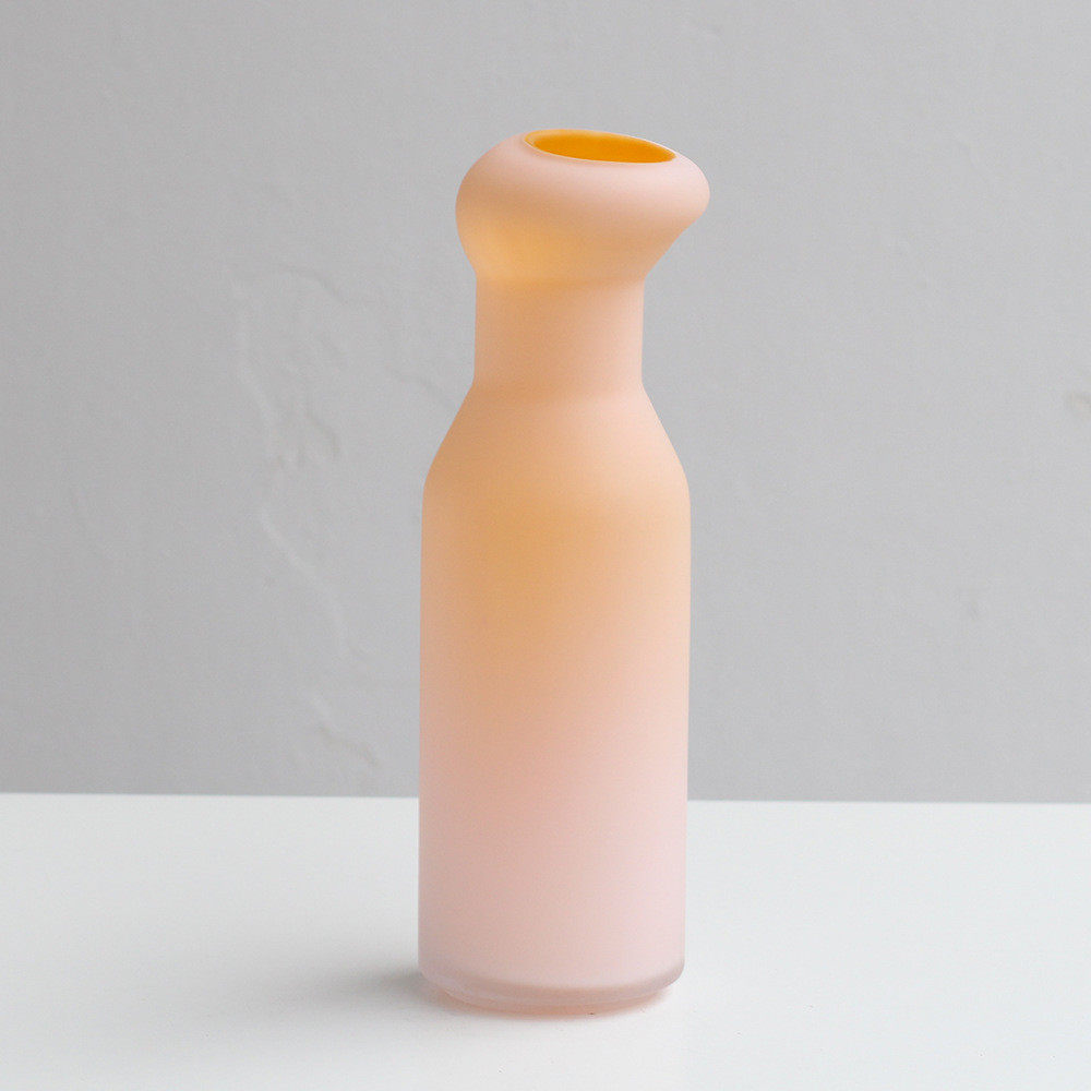 怡露小清新简约斜口彩碧创意玻璃花瓶家居软装桌面插花新品色轩