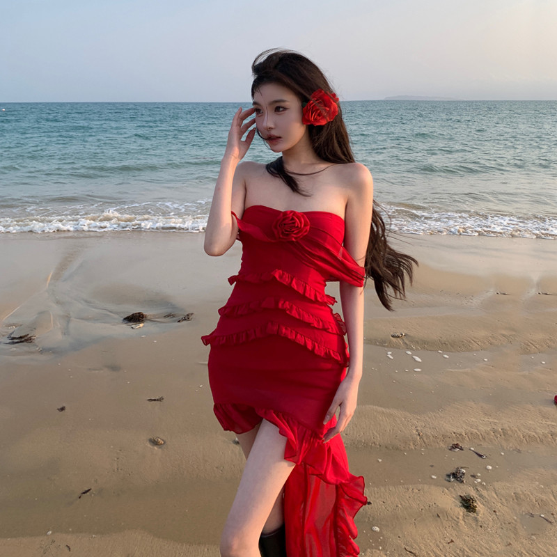 新品三亚绝美海边度假连衣裙