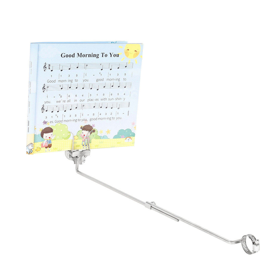 便携式长笛乐器乐谱夹行进曲谱架可调节演奏练习琴谱架子管乐配件