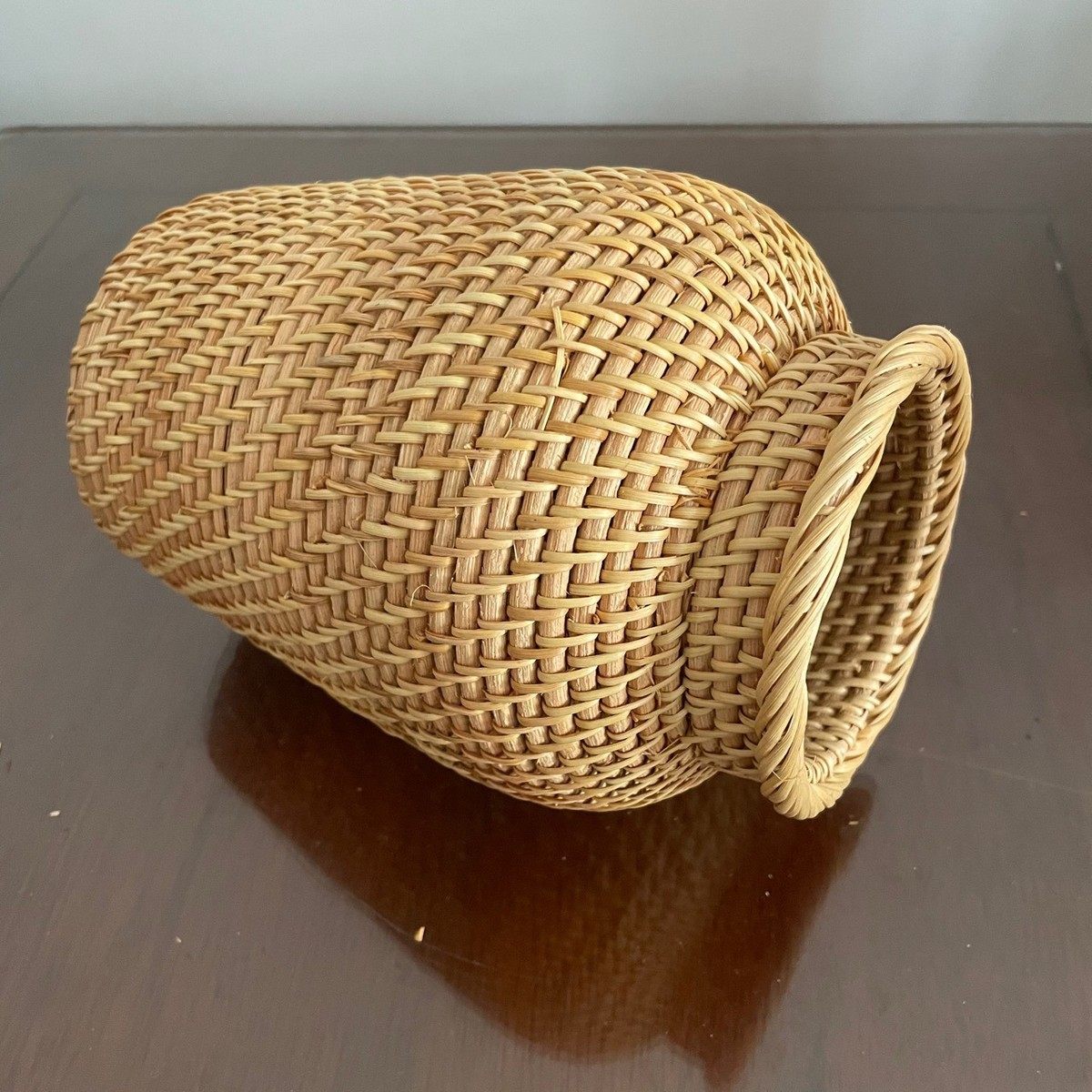 批发手工编织复古花瓶家居藤编插花篮简约装饰花篮客厅摆件