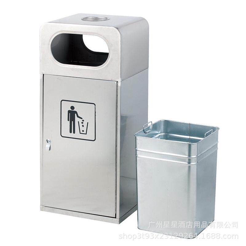 不锈钢酒店宾馆大堂垃圾桶灭烟桶烟灰缸带吸烟桶电梯口走廊立式桶