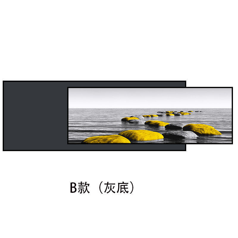 石来运转客厅装饰画现代简约轻奢艺术橙色挂画叠加沙发背景墙壁画