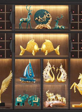 i9at家居摆件餐边柜书房办公室家里玄关书柜子装饰品现代轻奢