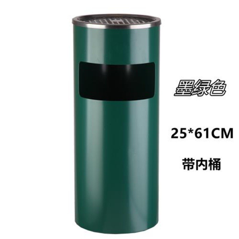 6buj落地柱立式户外室内禁止吸烟区烟灰烟蒂烟灰缸灭烟头不锈钢桶