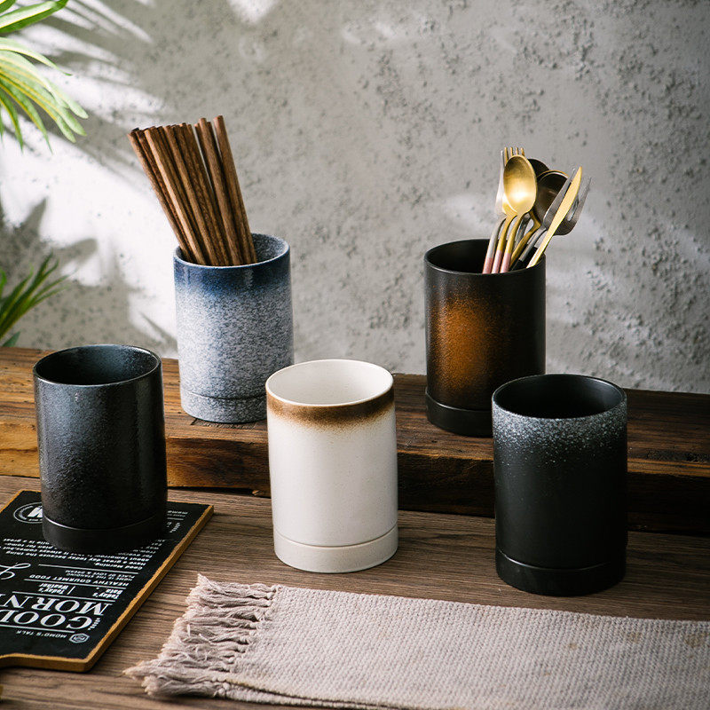 厨房日式陶瓷筷子筒沥水筷子架刀具收纳架餐厅餐具笼桶筷篓置物架,餐饮具,洗菜盆/沥水篮/漏水筛,淘宝优惠券,粉丝福利购,淘宝优惠卷