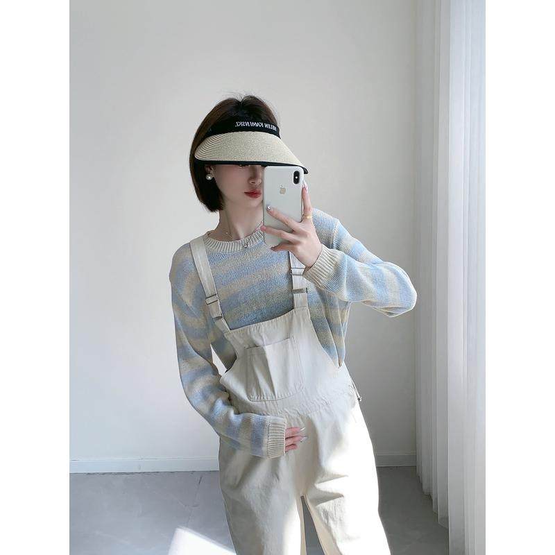 2024春新款孕妇装条纹衫宽松外穿大码显瘦牛仔背带裤套装,孕妇装/孕产妇用品/营养,套装,淘宝优惠券,粉丝福利购,淘宝优惠卷