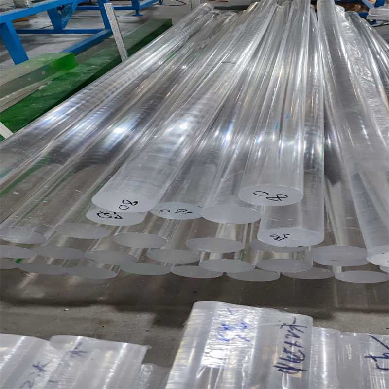管亚克力导方棒棒磨砂板圆棒彩色加工透明空心有机玻璃实心光柱