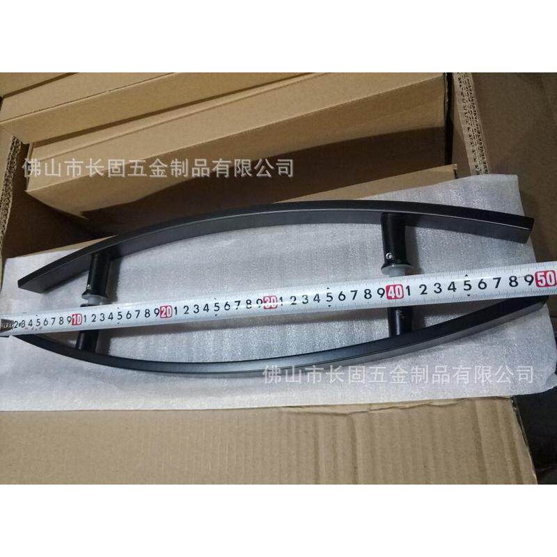 玻璃推拉门长固j034方管供应把手不锈钢拉手弧型大拉手亮光亚黑
