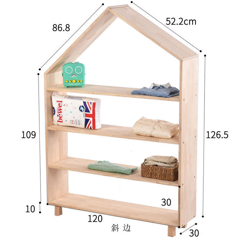 儿童衣架储物柜落地衣柜收纳实木柜储存房间衣服整理展示挂衣架