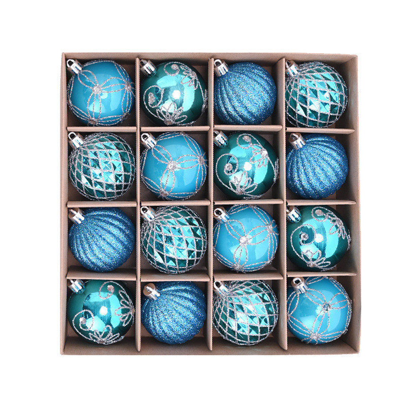 新款吊球拼色盒装彩绘亮光装饰圣诞球饰球挂件塑料电镀圆球,节庆用品/礼品,圣诞装饰品,淘宝优惠券,粉丝福利购,淘宝优惠卷