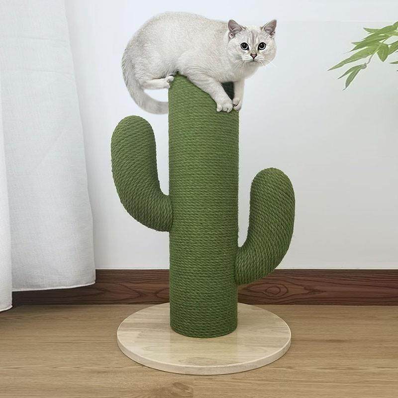 猫爬架仙人掌猫抓板爬树猫树磨爪实木猫窝猫抓架剑麻猫抓柱猫厂家