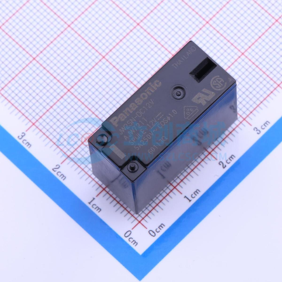 功率继电器 JW2SN-DC12V DIP,12.8x28.6mm 12V 电子元器件配单