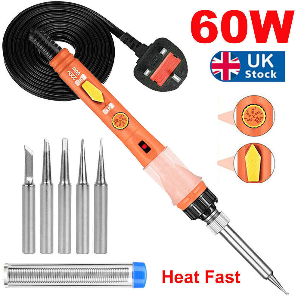 小调温电烙铁60w 英规洛铁 内热式220v带开关电烙铁工具包套装