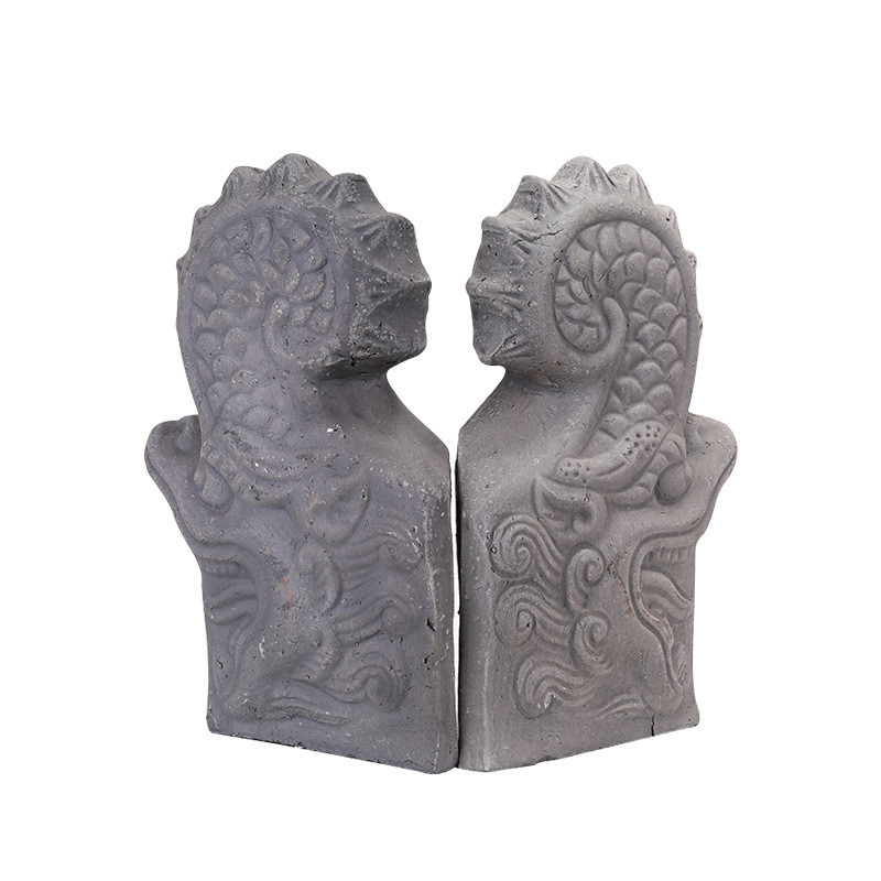 仿古瓦配件青瓦正吻吞脊兽吻兽螭吻博古脊瓦封头屋脊合角吻仿古瓦