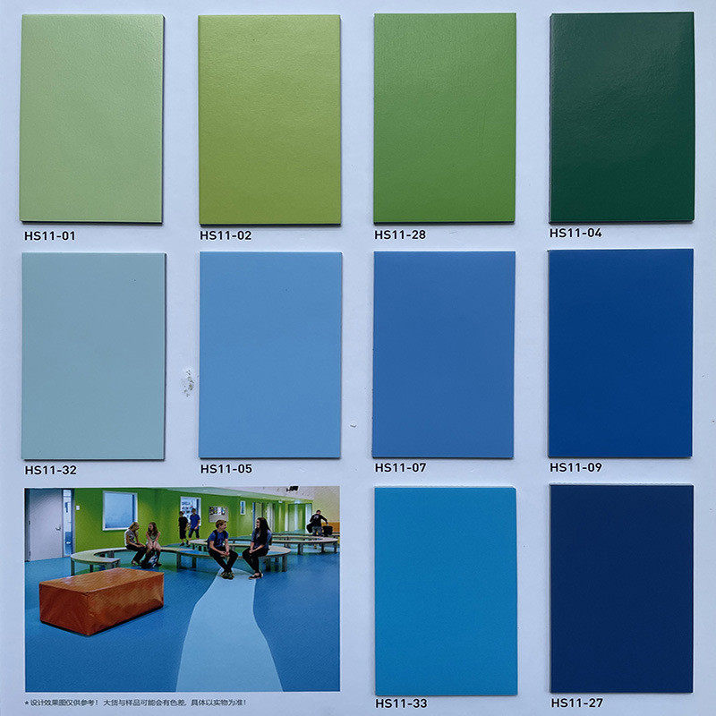 华塑pvc塑胶地板商用防滑卷材地胶石纹木纹办公室水磨石纹地贴