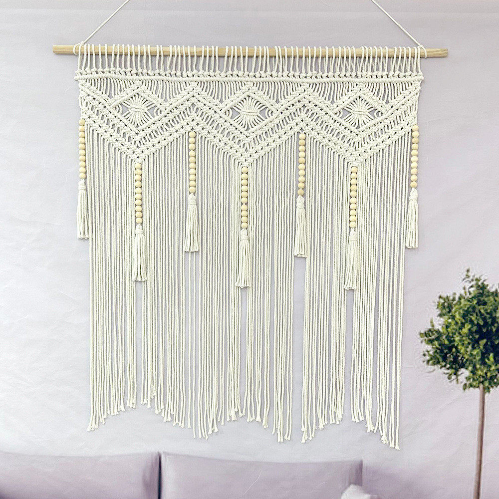 波西米亚门帘挂毯手工编织棉绳挂饰壁毯家居背景墙面装饰外贸货源,居家布艺,挂毯/壁毯,淘宝优惠券,粉丝福利购,淘宝优惠卷