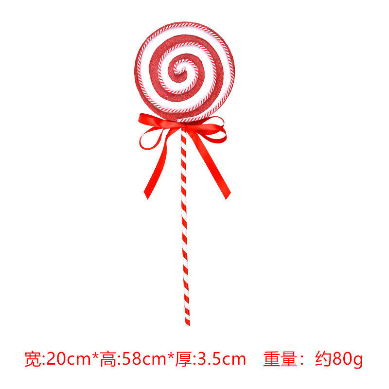 圣诞节庆泡沫糖霜效果棒棒糖装扮摆件舞台拍摄道具装饰品场景布置