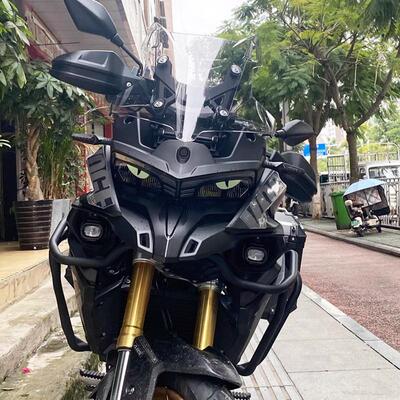 适用无极DS525X小恶魔眼睛立体夜光猫眼防水贴纸改装大灯装饰拉花