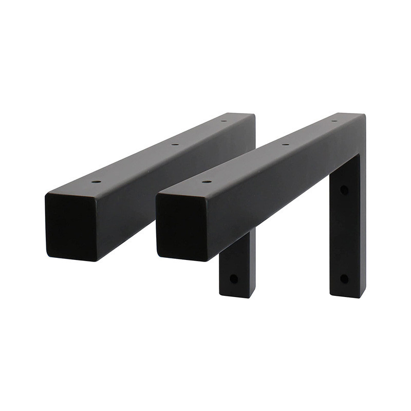 批发不锈钢方管支架加厚90度木板金属置物架支撑架悬空上墙铁艺