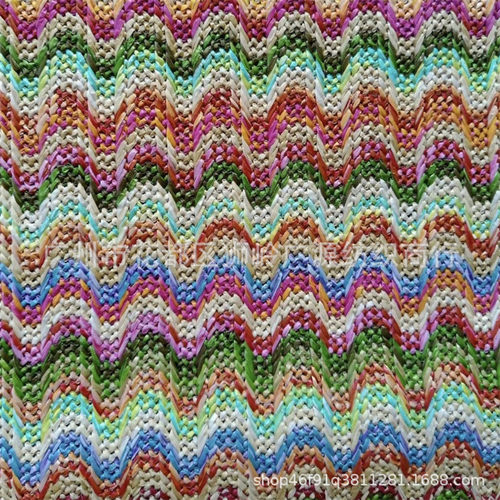 优质草编织料彩条编织布多色编织透气批发草编包鞋材耐用