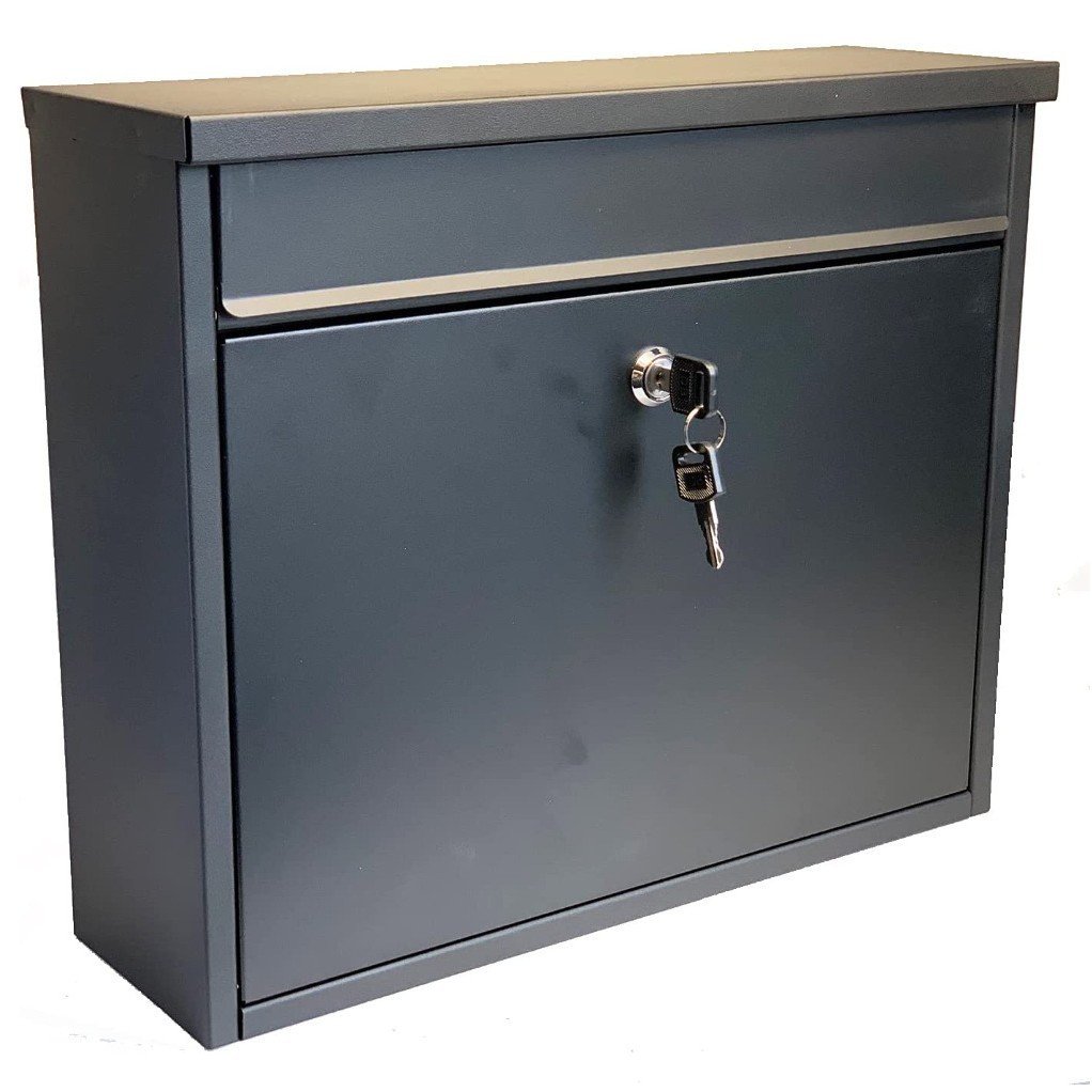 欧美壁挂式镀锌板防水锁可锁定易安邮政信箱装收纳信