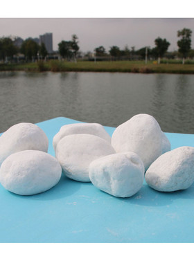 微景观造景3-5白色鹅卵石园绿化|景装饰红色圆滑小石头