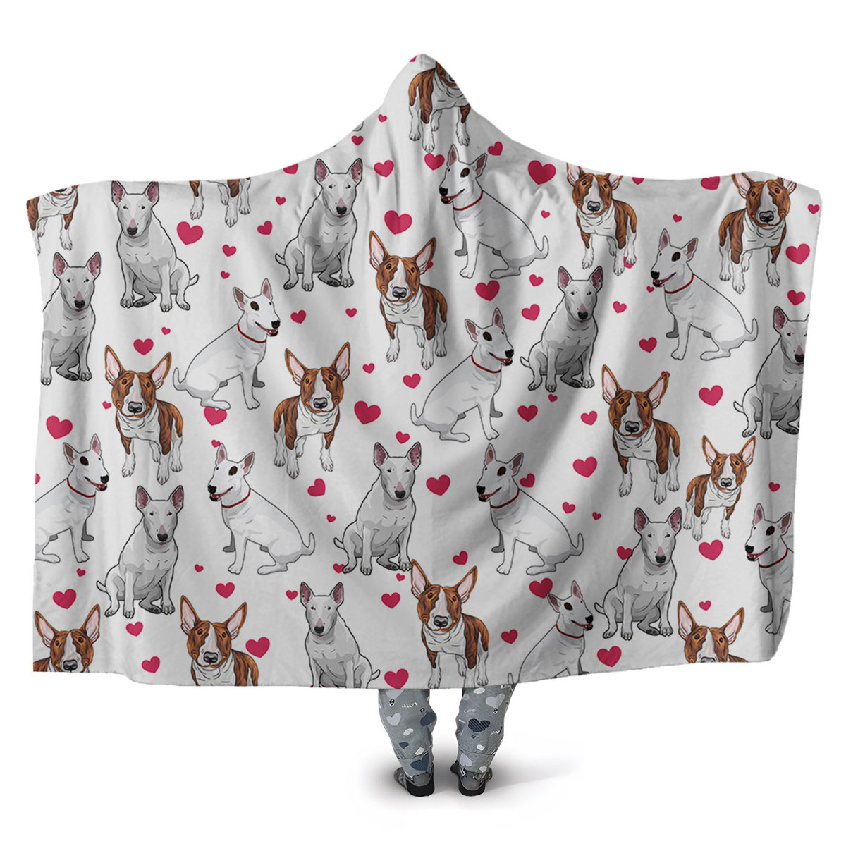 新款连帽毛毯斗篷魔法帽毛毯加厚双层毛绒3d狗2