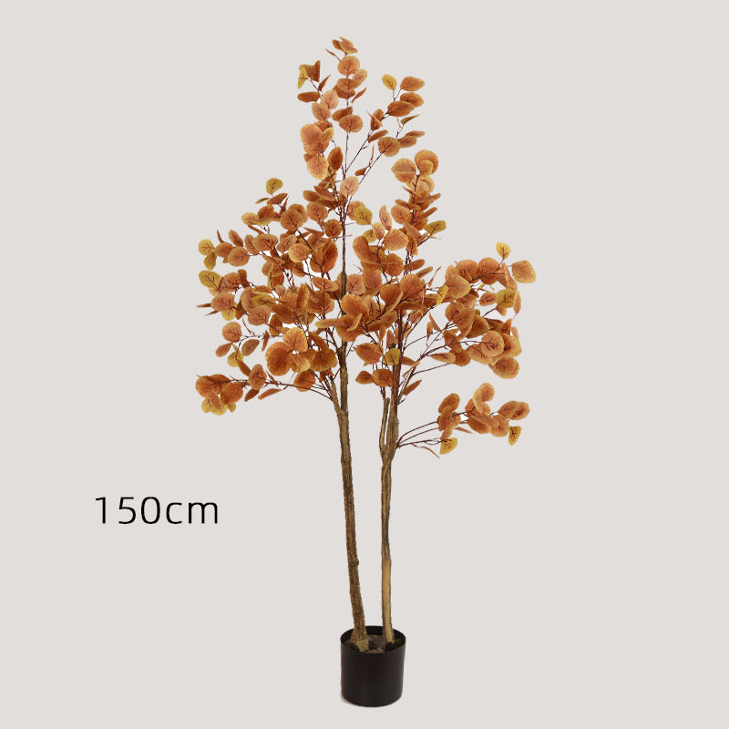 北欧风桉树仿真绿植高级感尤加利盆栽家居落地装饰氛围摆件
