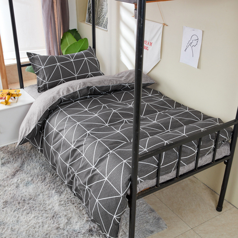 大学生被褥床上用品宿舍床上三件套被子全套一整套单人被套四件套