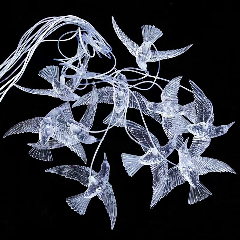 婚庆道具吊灯婚礼堂背景透明亚克力吊灯发光飞鸟橱窗改造装饰